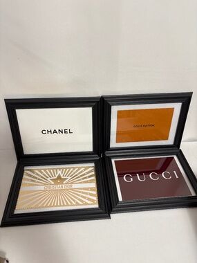 4 Pcs NWT Designer Inspired Wall Art